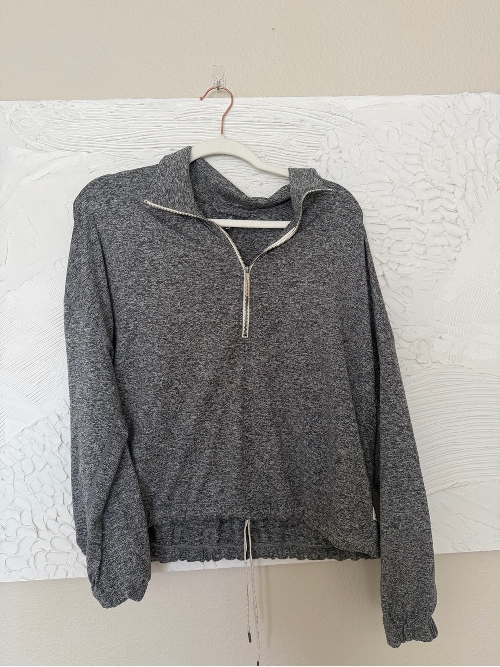 Vuori Women's Gray Half-Zip Pullover and sweatpants set
